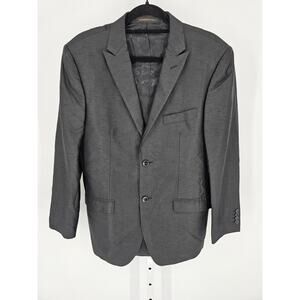 Vtg Super 160s Italy Mens Sz 44R Suit Blazer Jacket by Porto Filo Black Silk